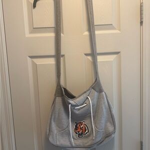 Gray Sweatshirt Bengals/tigers Shoulder Bag